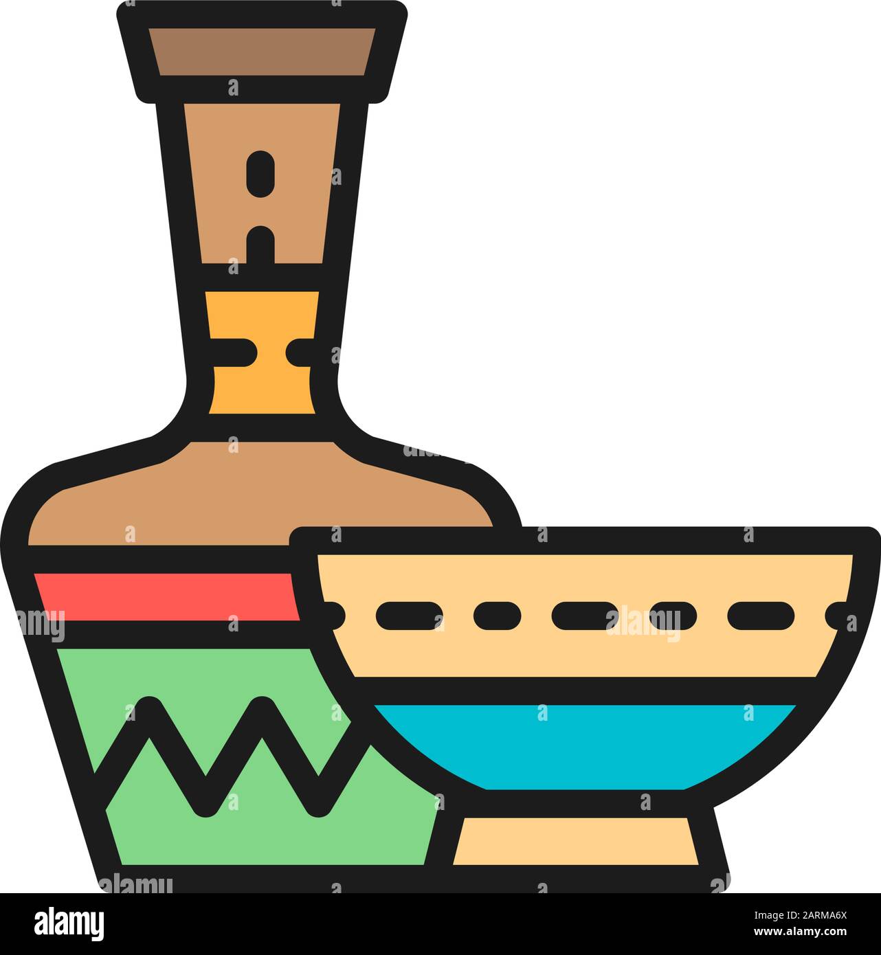 South african traditional cooking pot Stock Vector Images - Alamy