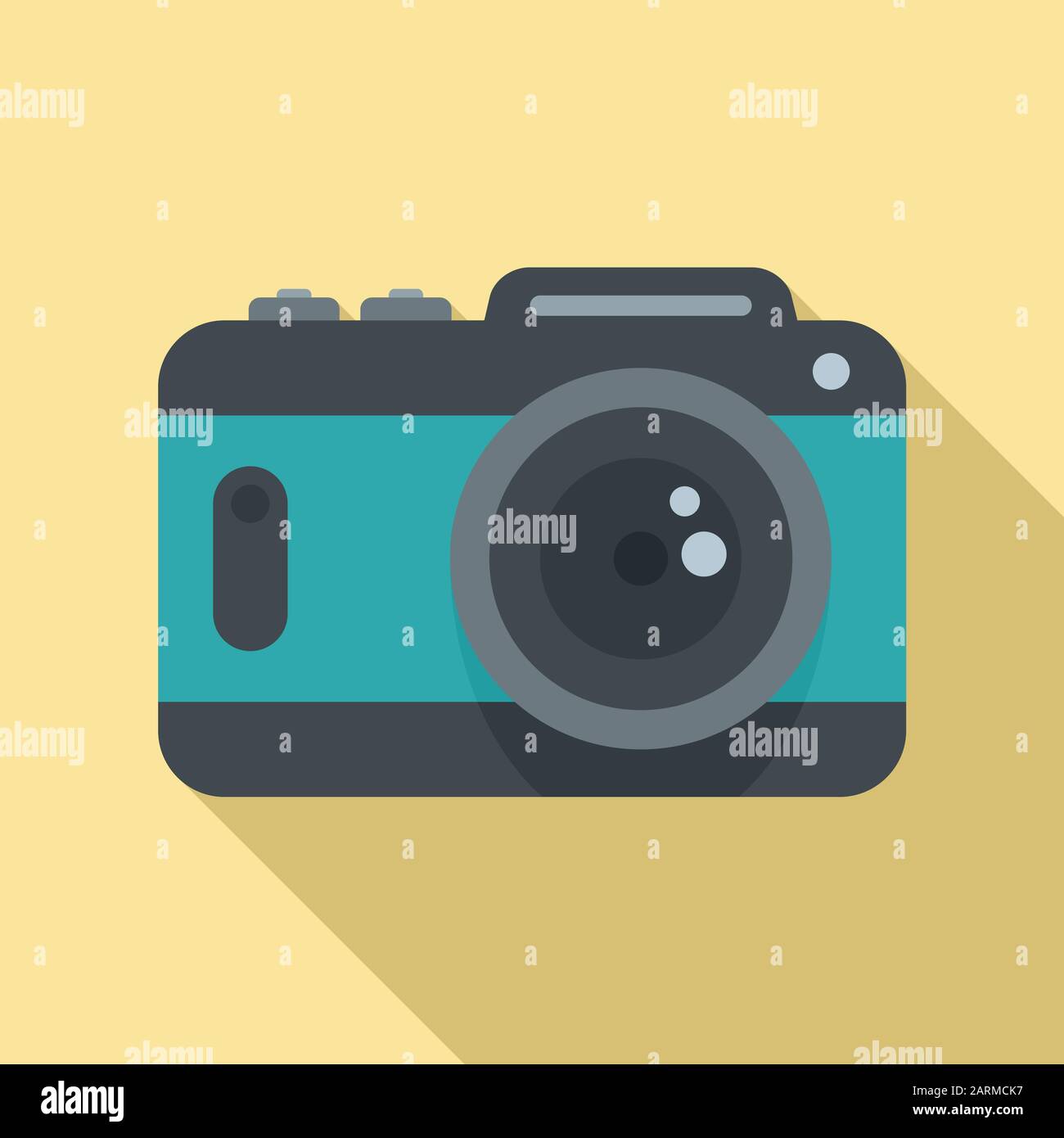Camera icon. Flat illustration of camera vector icon for web design ...