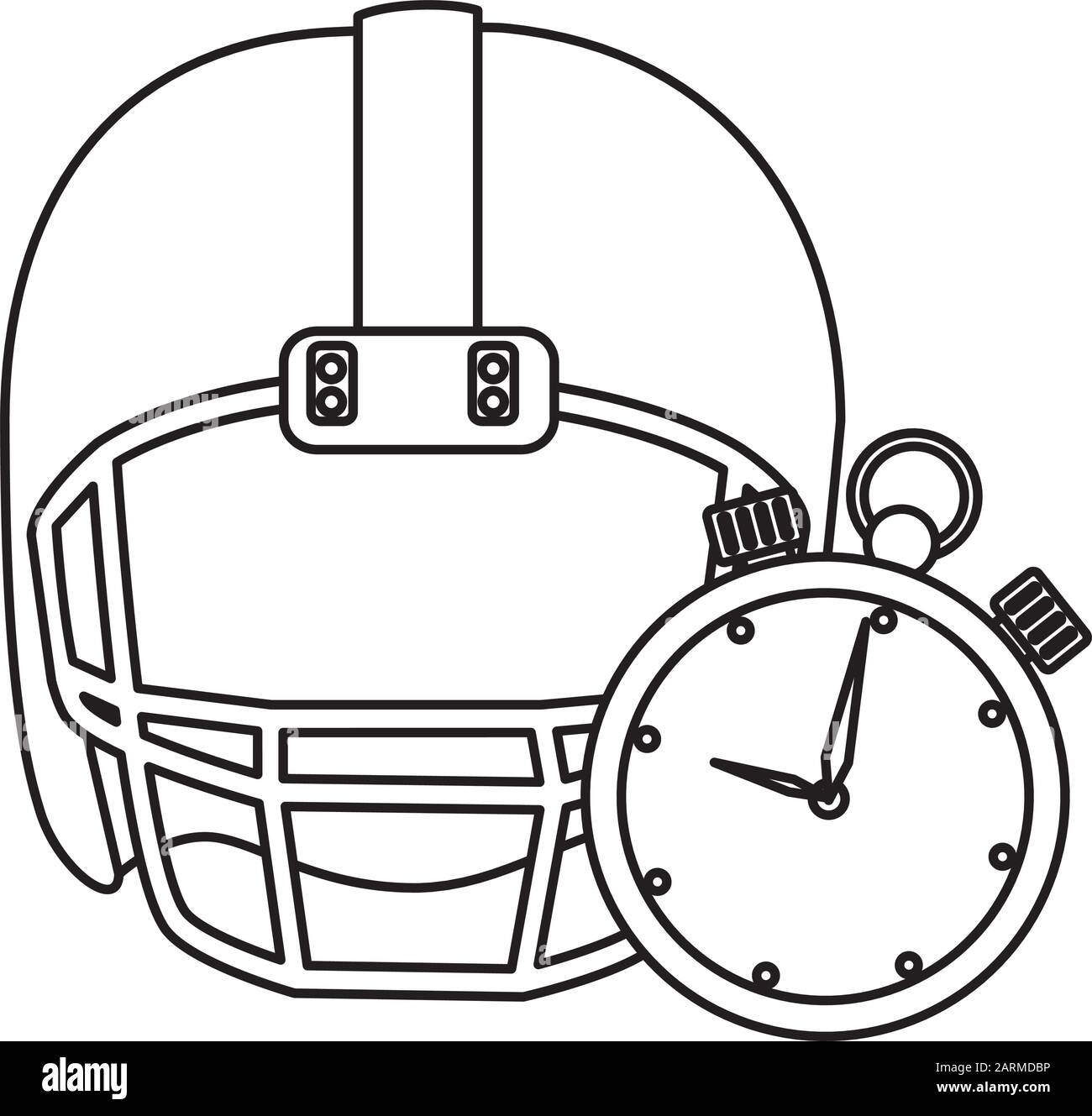 american football helmet with chronometer Stock Vector Image & Art Alamy