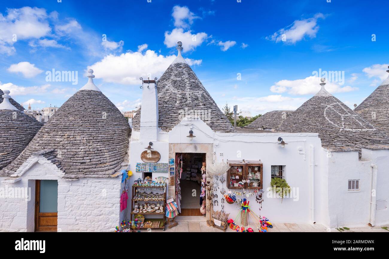 Alberobello, Apulia. Famous Trulli Homes Stock Photo - Alamy
