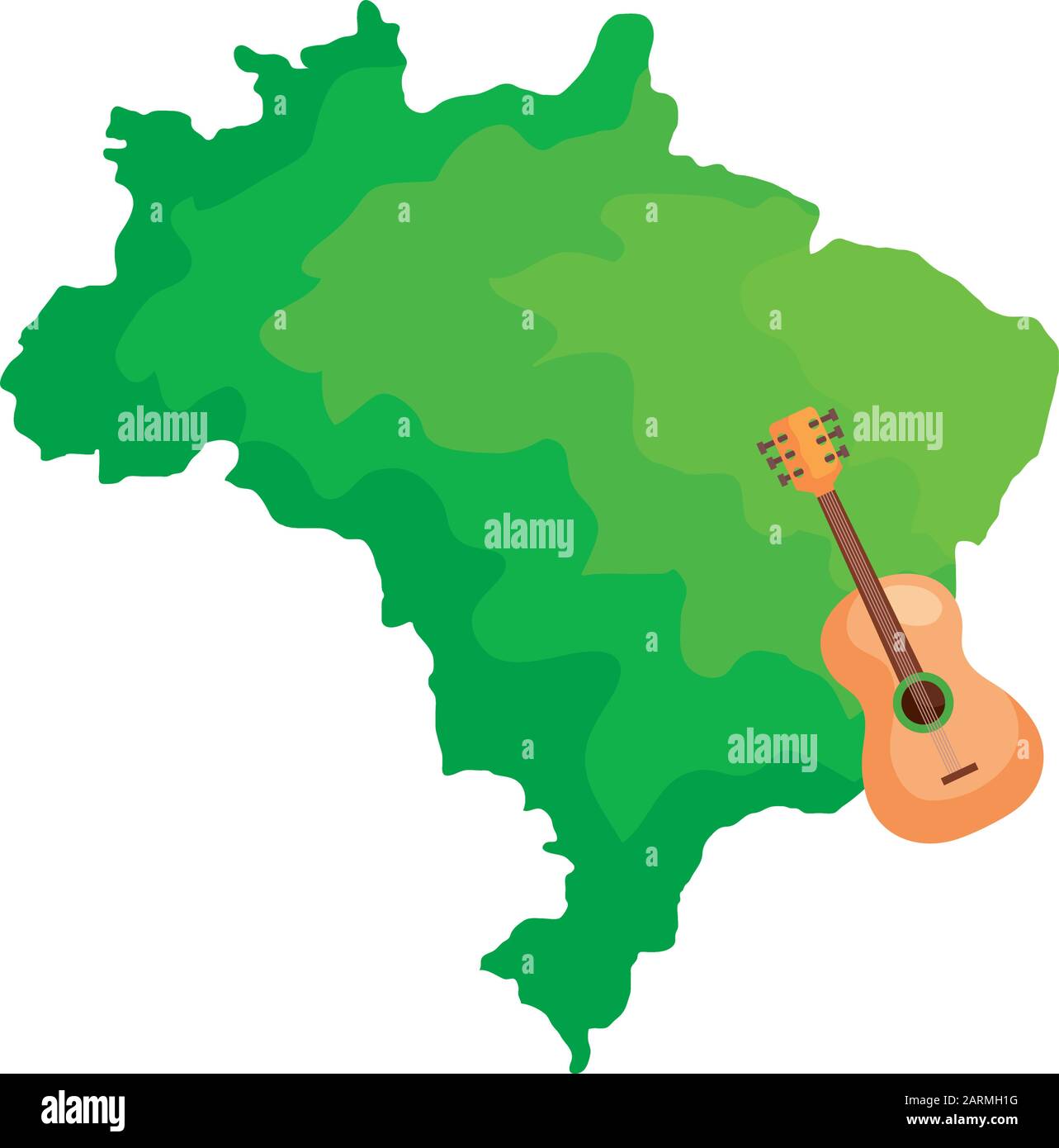 guitar with map of brazil isolated icon Stock Vector Image & Art - Alamy