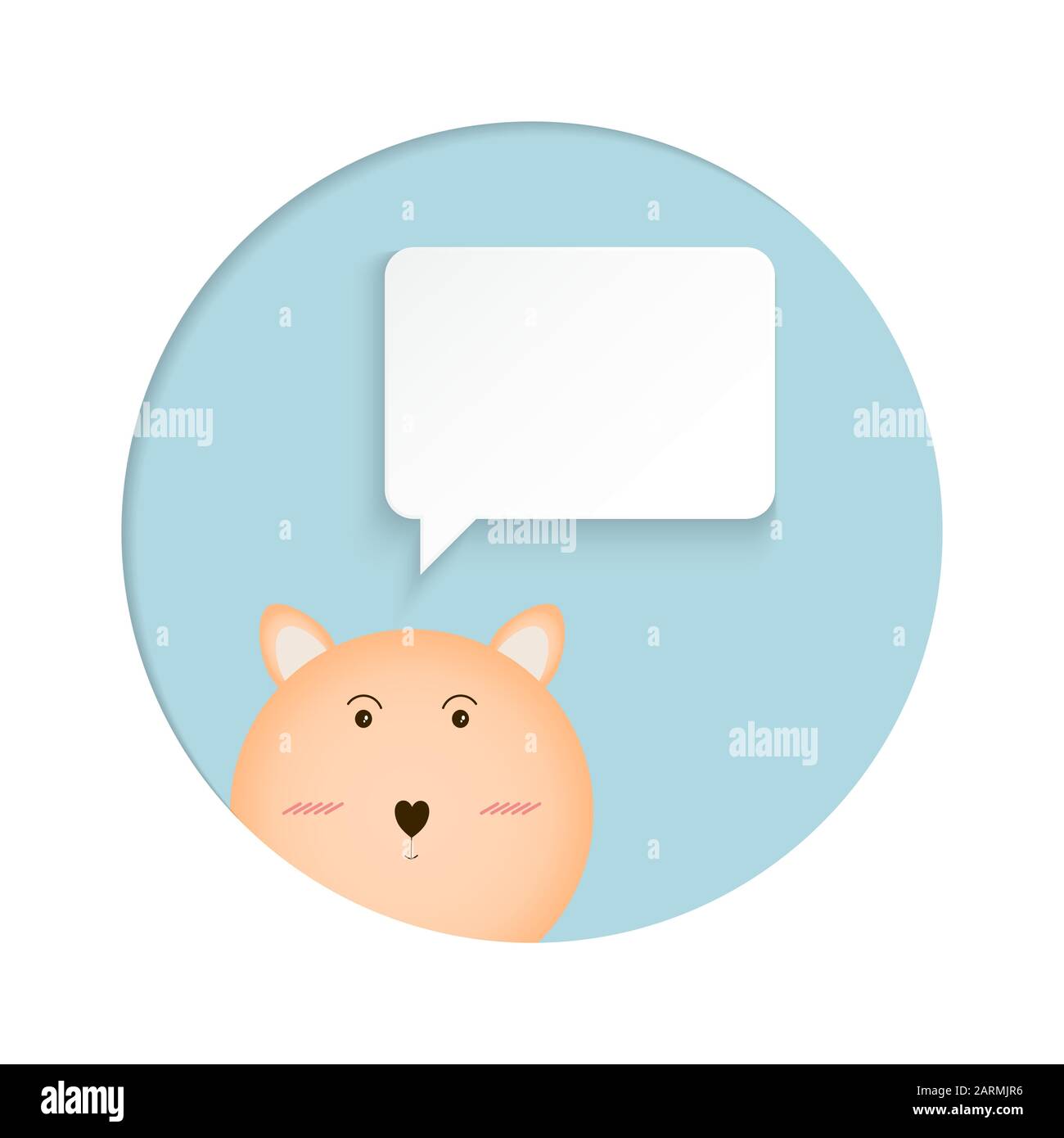 Vector Cartoon Character Teddy Bear And White Speech Bubble For Design Illustrator Vector Stock Vector Image Art Alamy