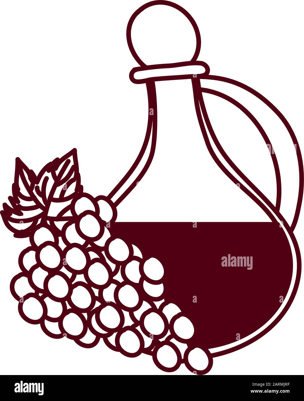 wine jar drink with grapes fruits Stock Vector Image & Art Alamy