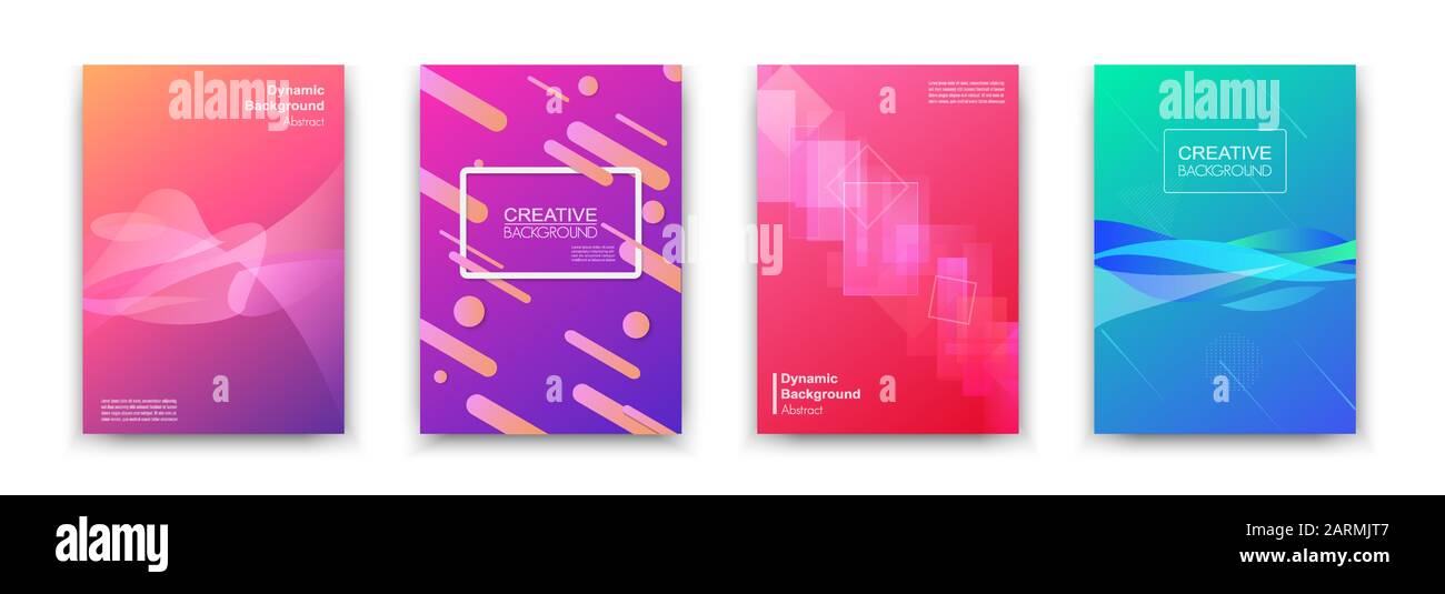 Vector Brochure Flyer Design Layout Template Size Curve Design Colorful Gradient Shape And Line Dynamic Background Geometric Pattern Vivid Colo Stock Vector Image Art Alamy