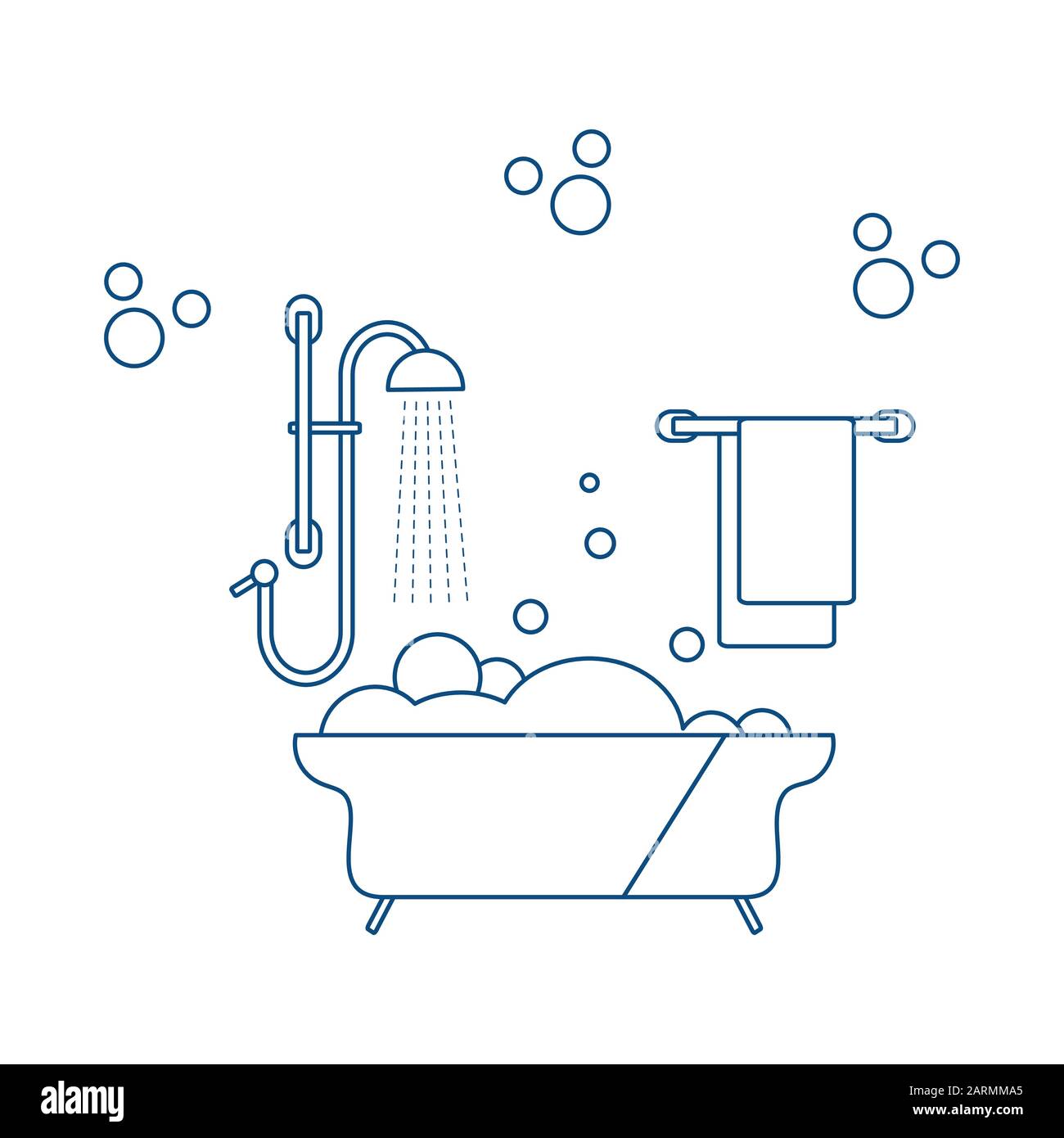 bubble bathtub drawing