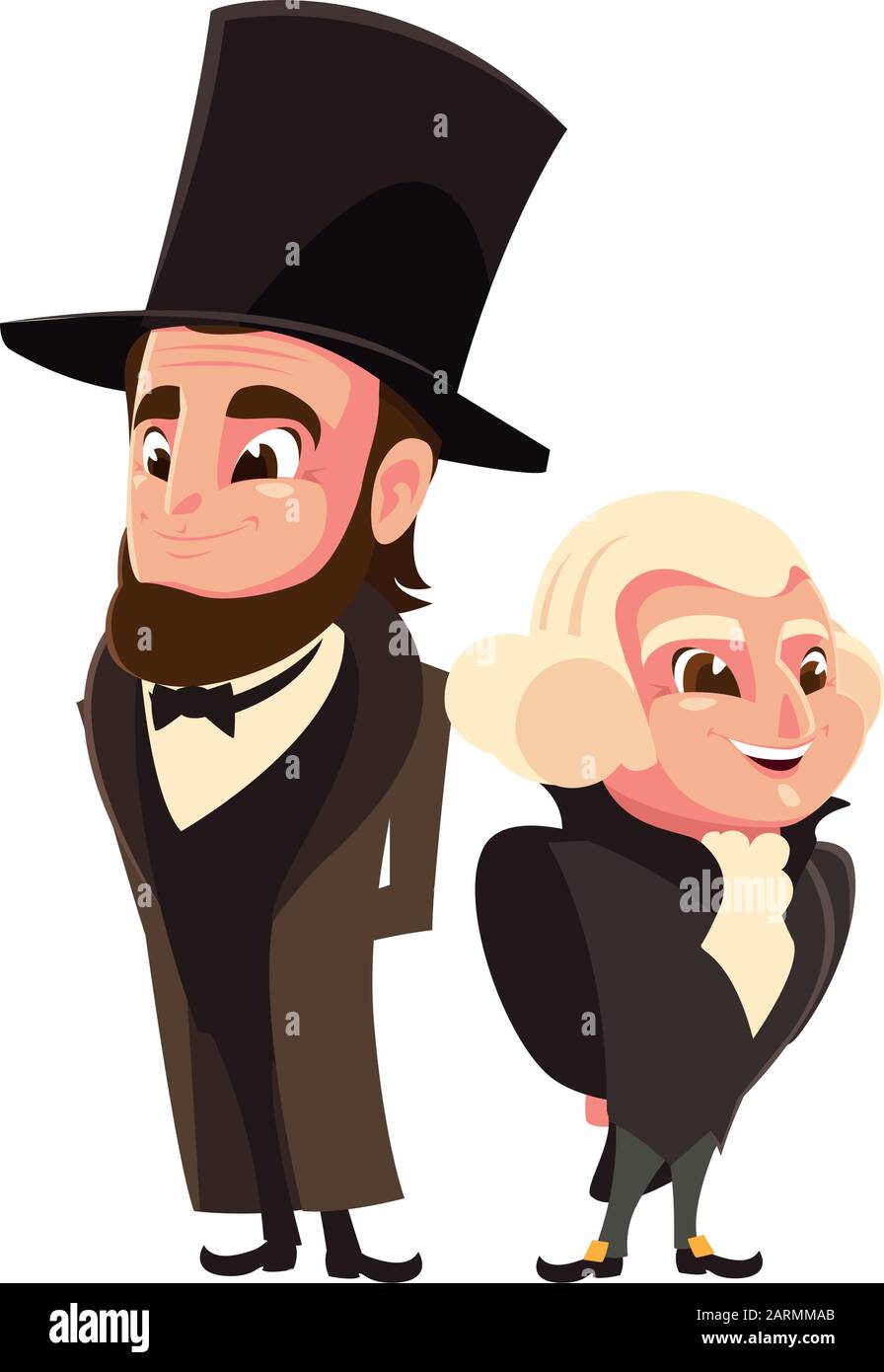 Cartoon Of Presidents George Washington And Abraham Lincoln President Day Vector Illustration Design Stock Vector Image Art Alamy