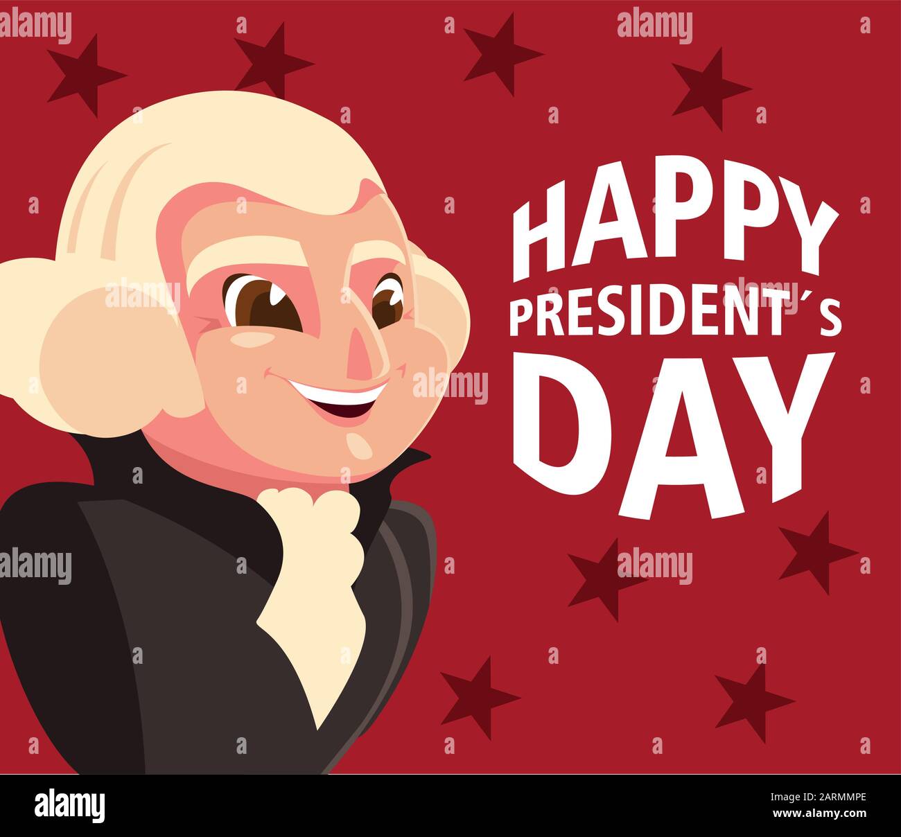 happy president day, president washington vector illustration