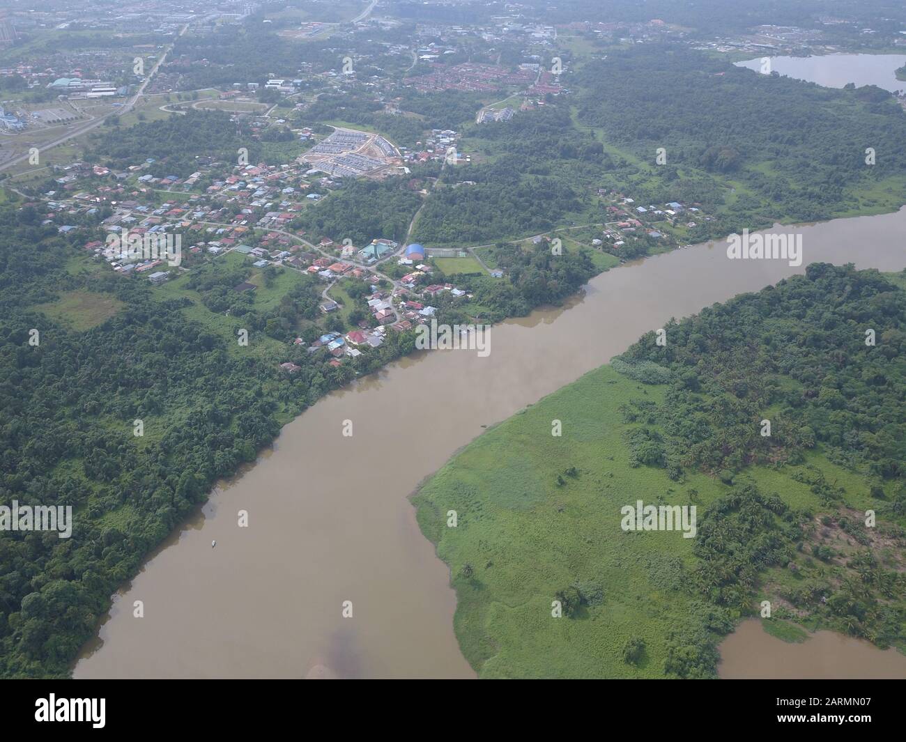 Kuching, Sarawak / Malaysia November 16 2019 The Modern Township of