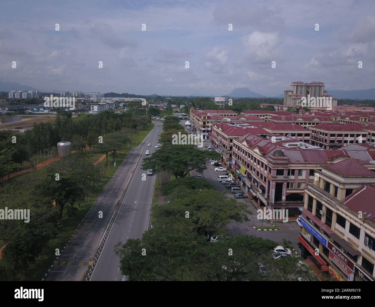 Kuching, Sarawak / Malaysia November 16 2019 The Modern Township of