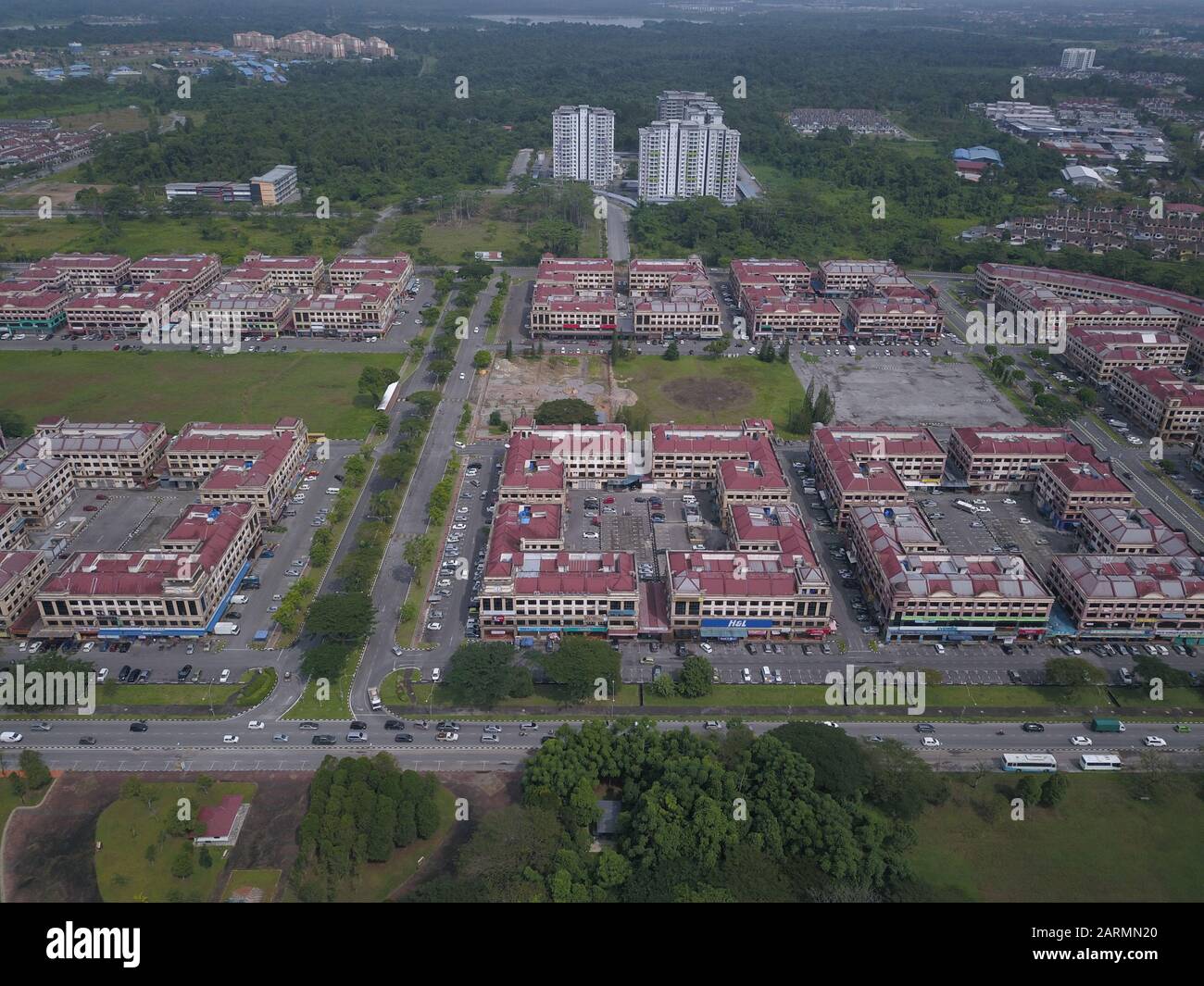 Kuching, Sarawak / Malaysia November 16 2019 The Modern Township of