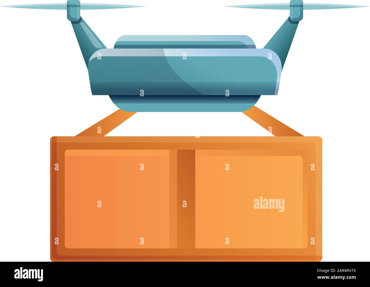 Package drone delivery icon. Cartoon of package drone delivery vector ...