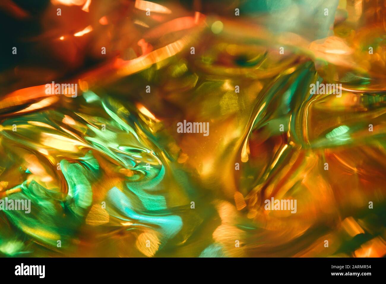 Abstract holographic psychedelic blurred background in bright colors Stock Photo