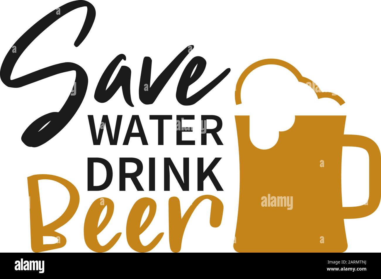 Beer quote lettering typography. Save water drink beer Stock Vector Image & Art Alamy