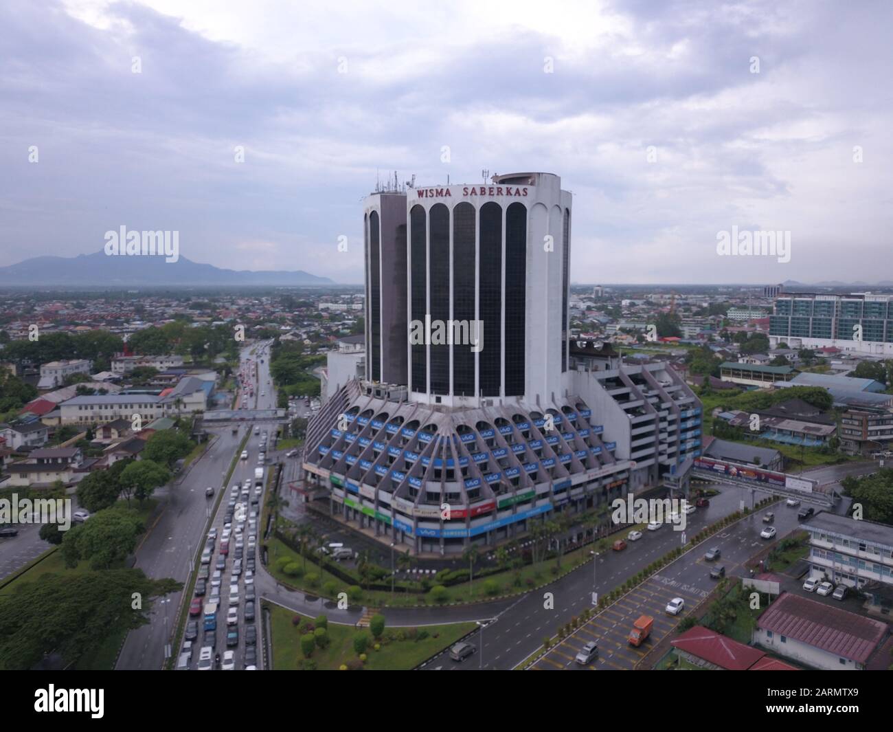 Kuching Sarawak Malaysia November 15 2019 Creative Shot An Aerial Top Down View Of A Donut Shaped Building In Kuching The Island Of Borneo Stock Photo Alamy