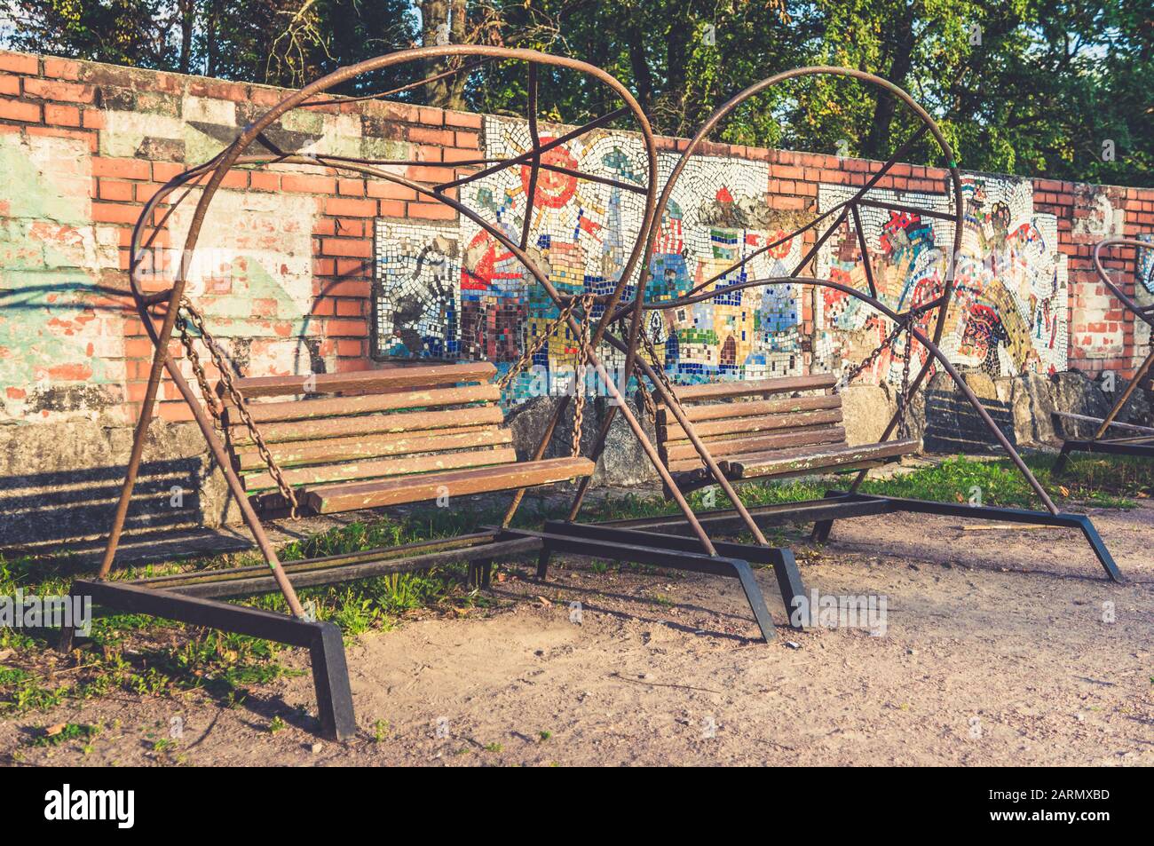 Bench Swings Stock Photos Bench Swings Stock Images Alamy
