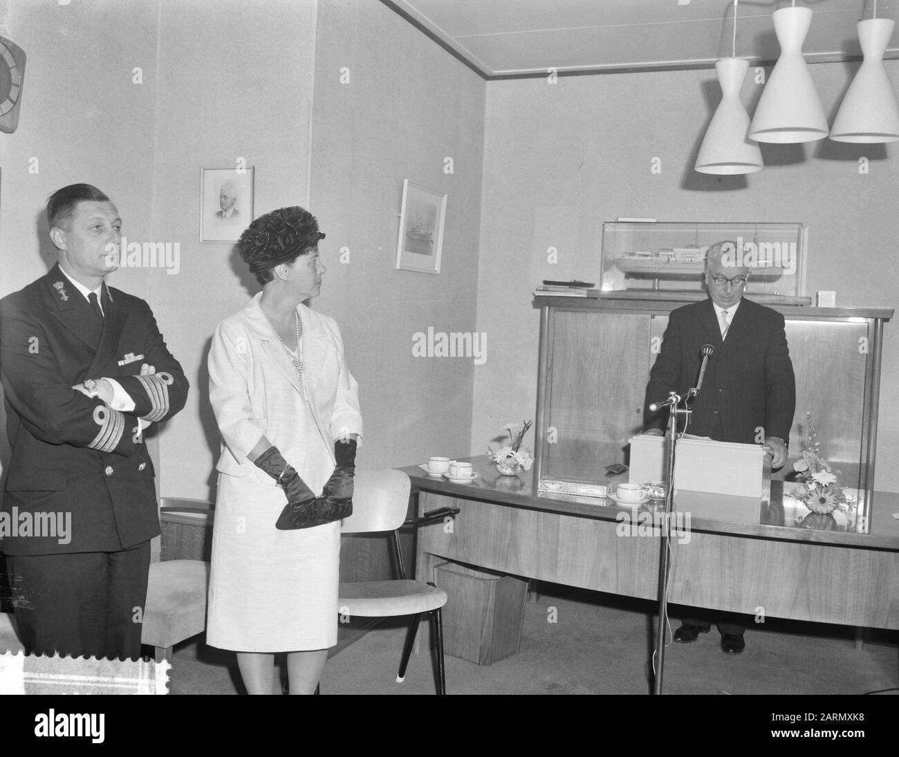 Tewaterlating at Zaandam of the Torpedo boarding vessel of the Royal Navy in Zaandam Date: 20 July 1962 Location: Noord-Holland, Zaandam, Zaanstad Keywords: Tewaterlatingen  : Bilsen, Joop van/Anefo Stock Photo