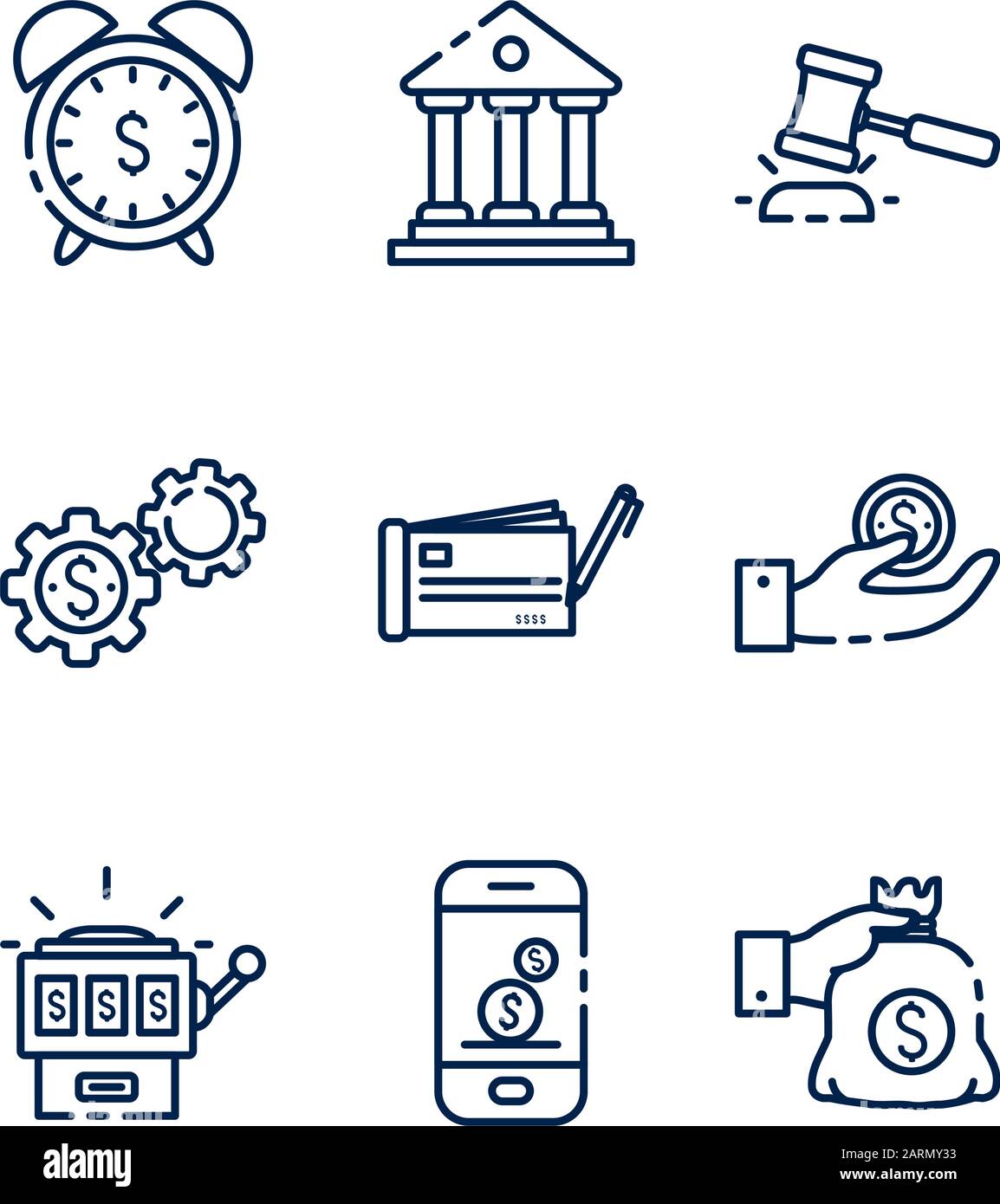 Isolated money icon set vector design Stock Vector Image & Art - Alamy