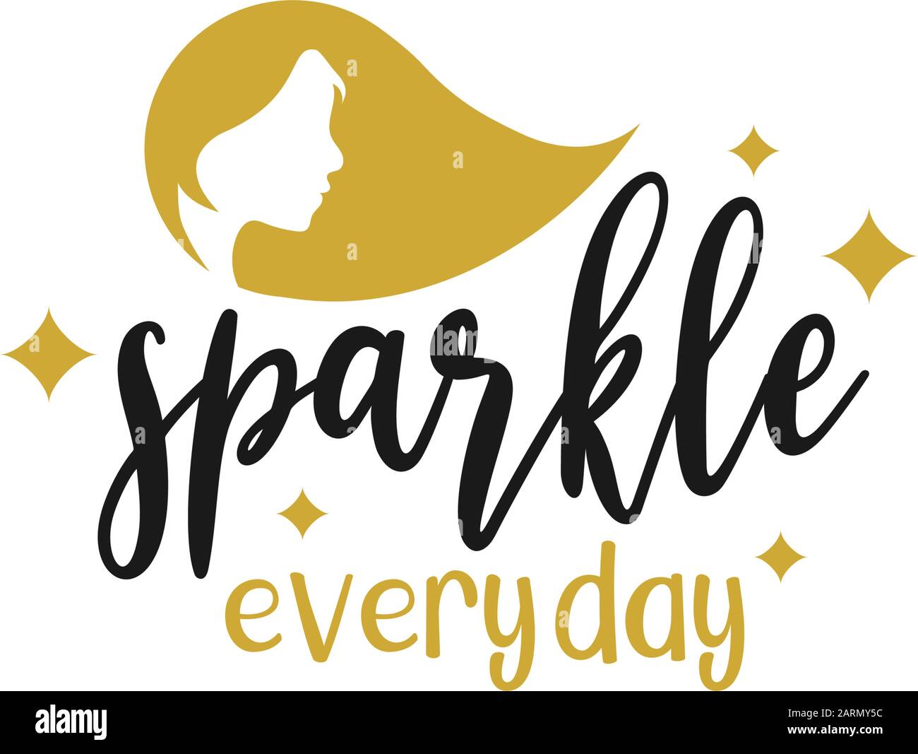 Makeup quote lettering typography. Sparkle everyday Stock Vector Image ...