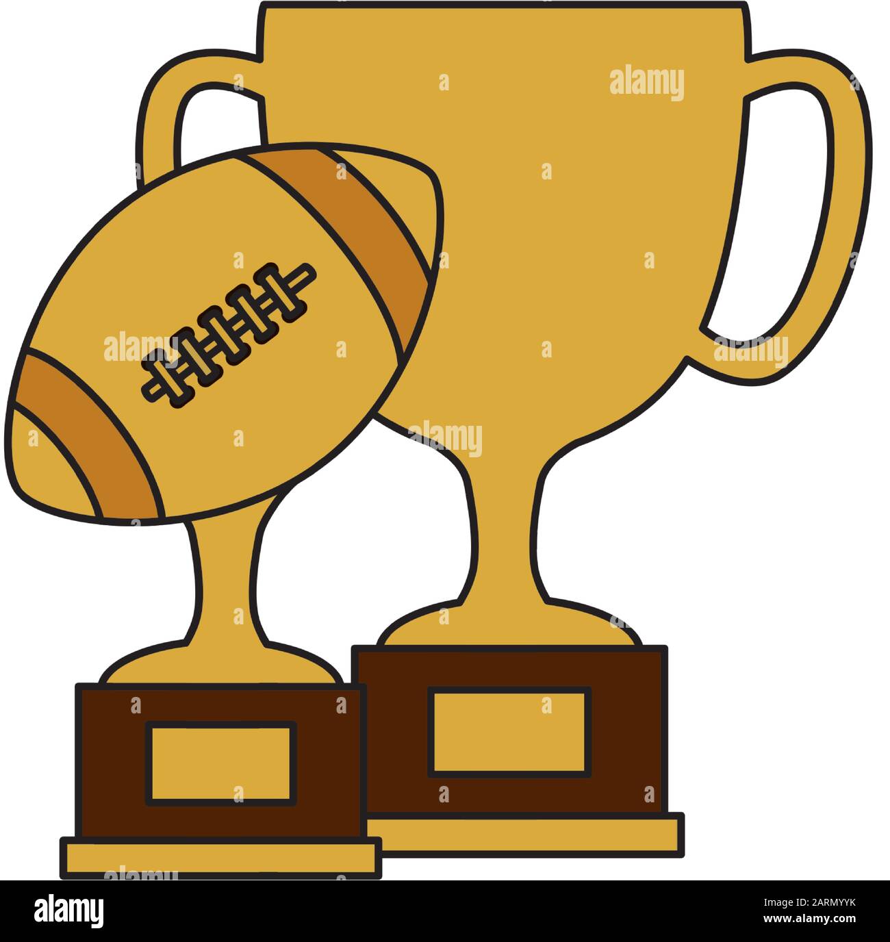 set of trophies isolated icon Stock Vector Image & Art - Alamy