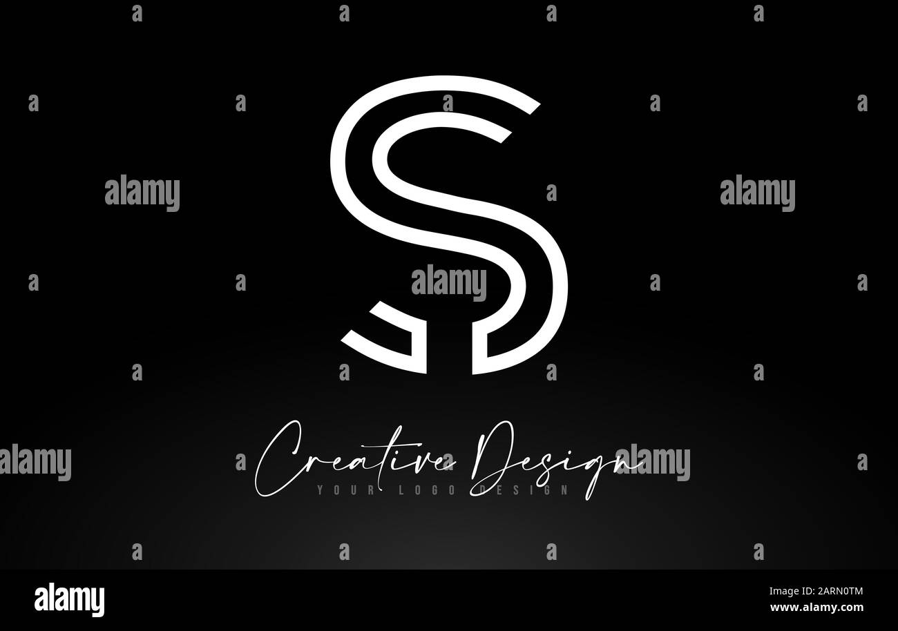 Monogram S Letter Logo design with Creative Lines Icon Design Vector ...