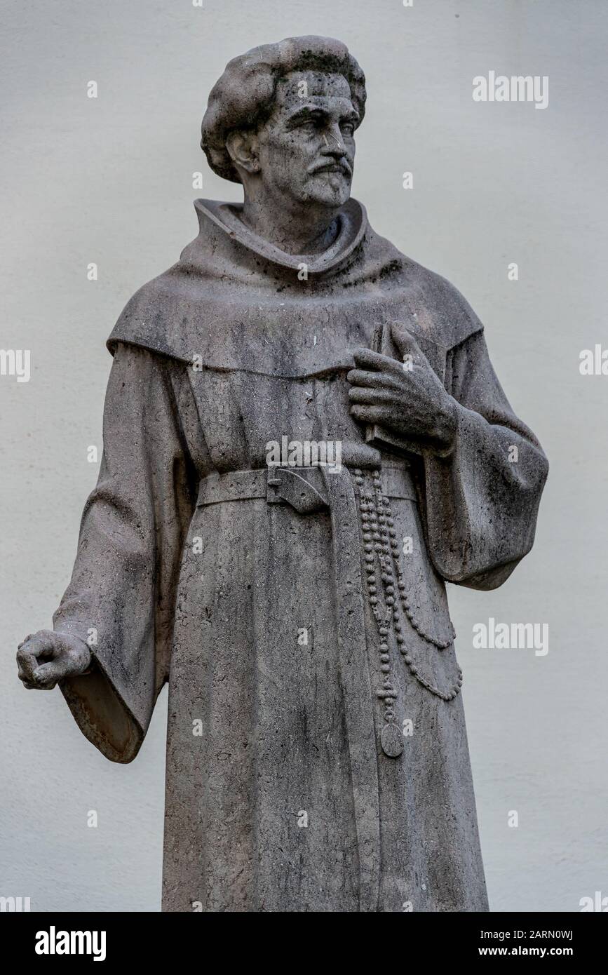 A monument to Abraham a Santa Clara, a famous preacher, satirist and writer, is located in the