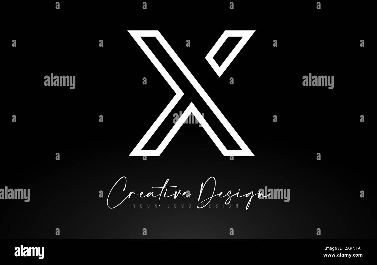 Monogram X Letter Logo design with Creative Lines Icon Design Vector ...