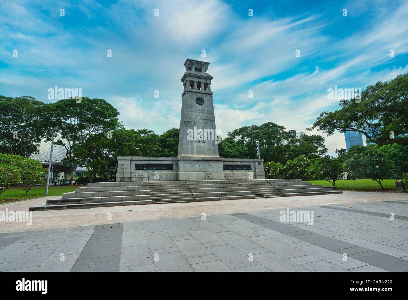 Singapore.  January 2020.  A view of The Cenotaph monument in Panang Stock Photo