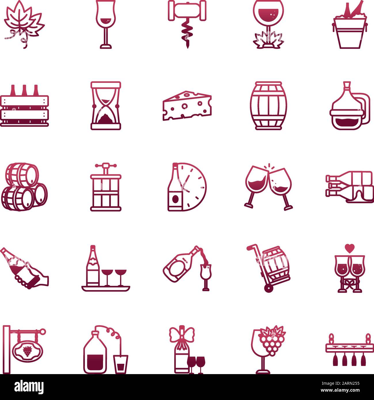 Isolated wine icon set vector design Stock Vector Image & Art - Alamy