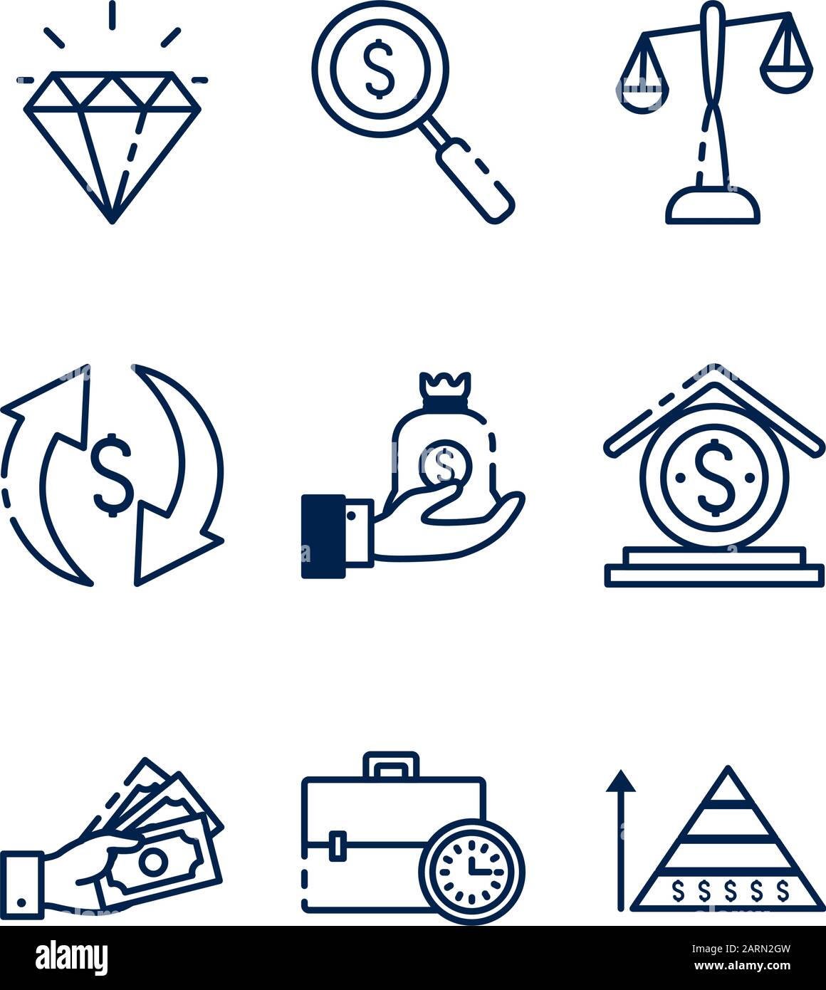 Isolated money icon set vector design Stock Vector Image & Art - Alamy