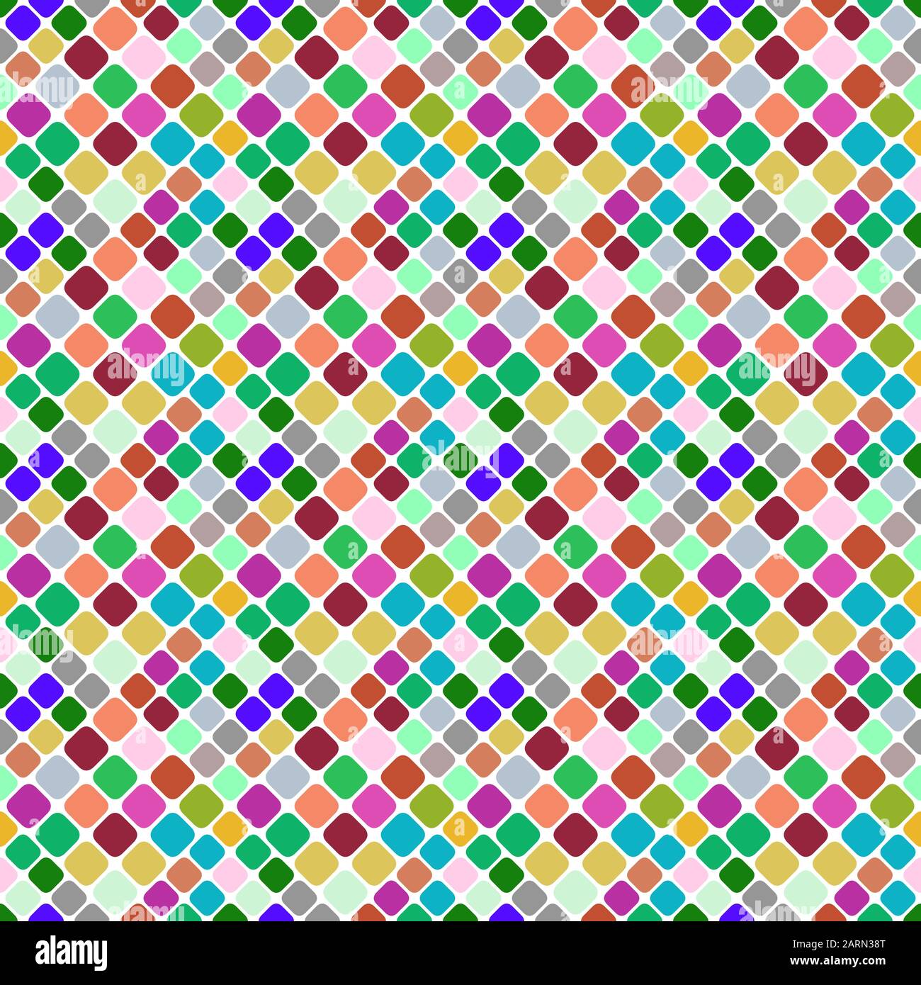 Seamless geometrical square pattern background - abstract multicolored vector design from squares Stock Vector