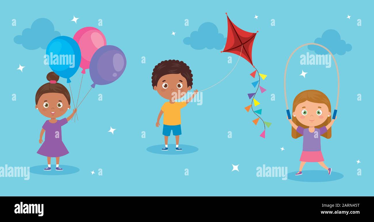 cute little group children avatar characters Stock Vector Image & Art ...