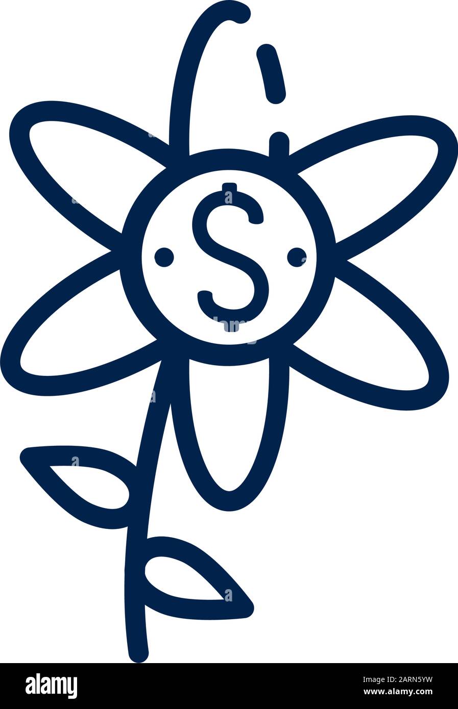 Isolated money flower vector design Stock Vector Image & Art - Alamy