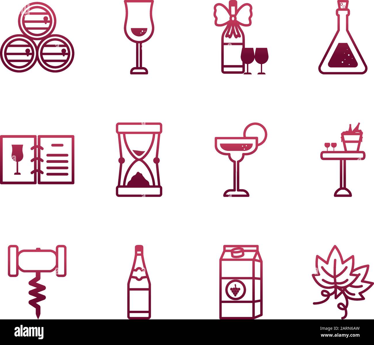 Isolated wine icon set vector design Stock Vector Image & Art - Alamy