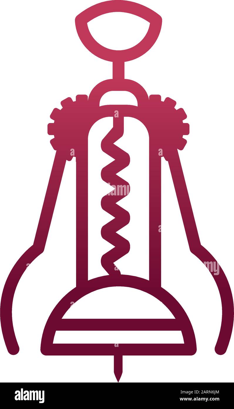 Isolated wine corkscrew vector design Stock Vector Image & Art - Alamy