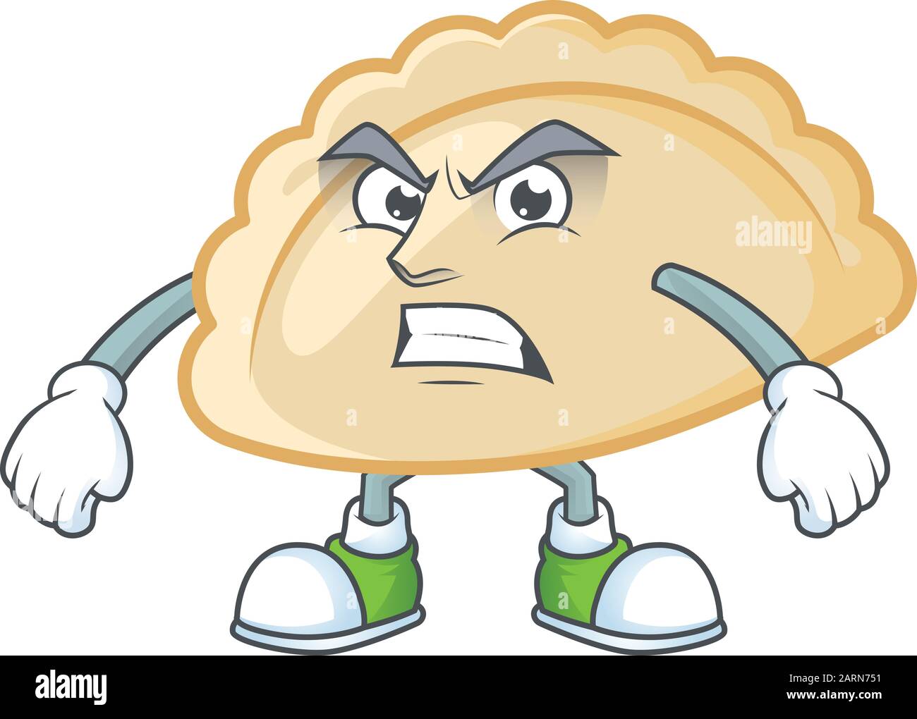 cartoon character of pierogi with angry face Stock Vector Image & Art