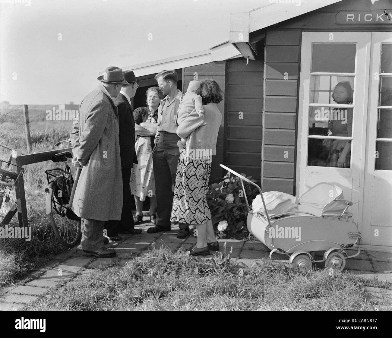 Home expansion (gazebo) Sloterdijkermeerpolder Date: October 5, 1951 Keywords: Homesevzetting Stock Photo