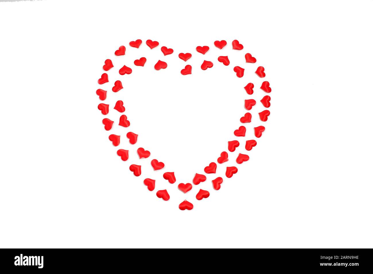 Valentines day red heart isolated on white Background Stock Photo - Alamy