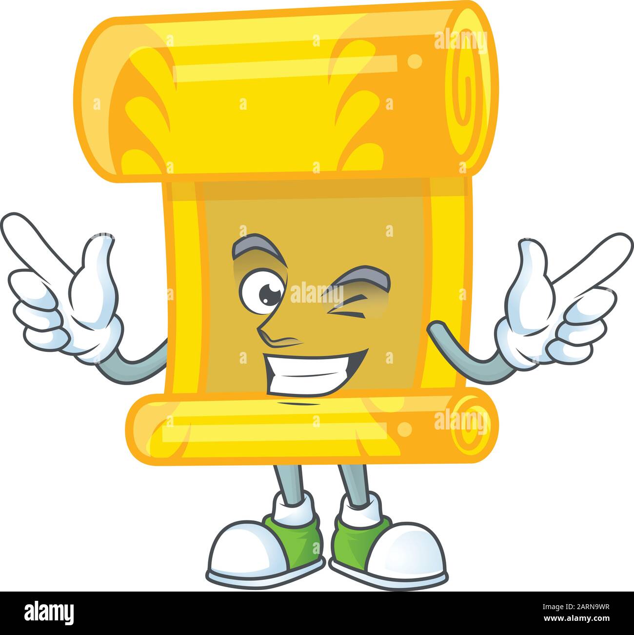 Funny face chinese gold scroll cartoon character style with Wink eye ...