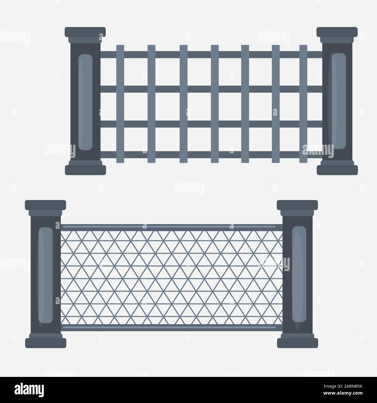 iron fence isolated vector illustration Stock Vector