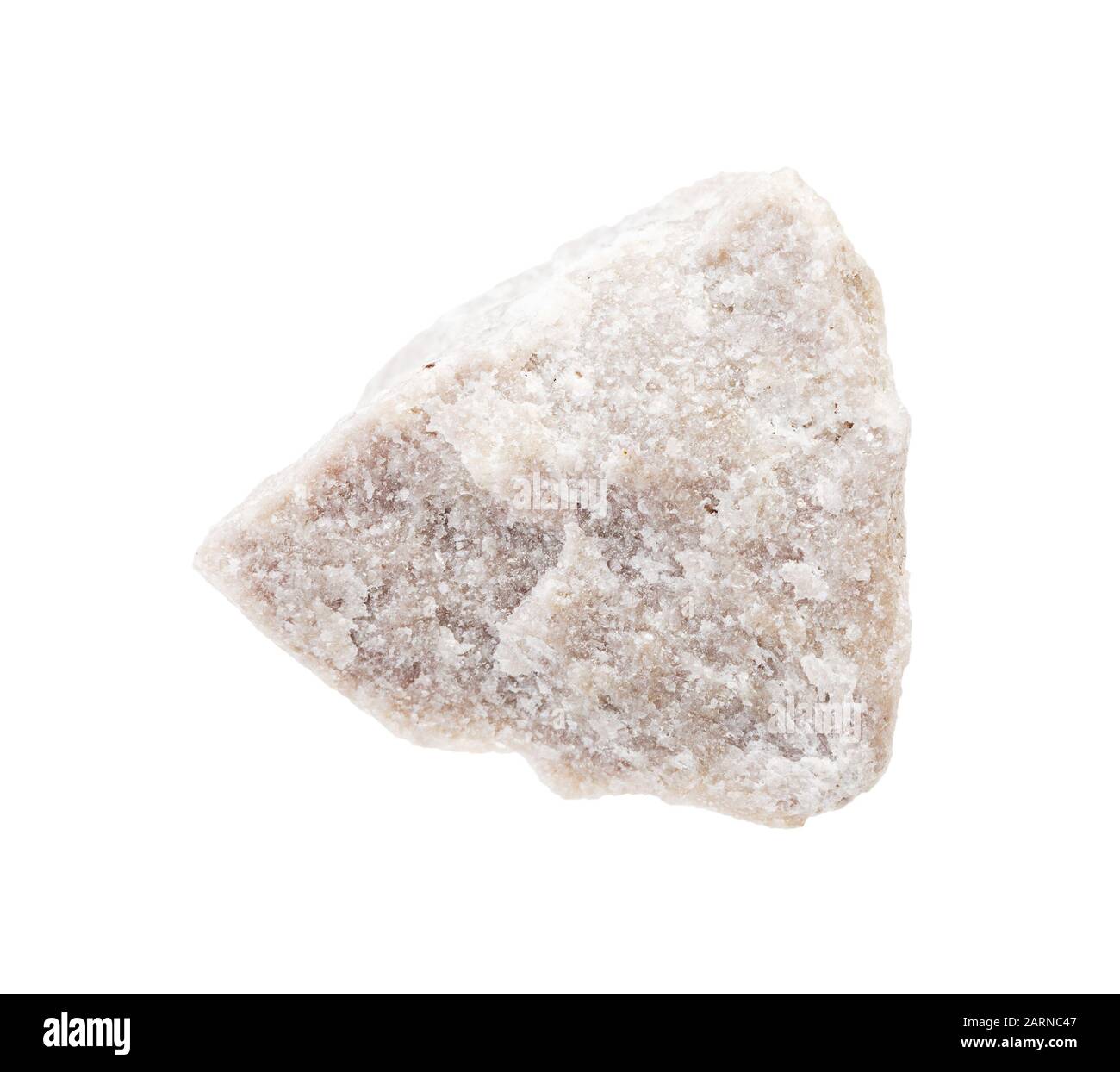 closeup of sample of natural mineral from geological collection - unpolished dolomite rock isolated on white background Stock Photo