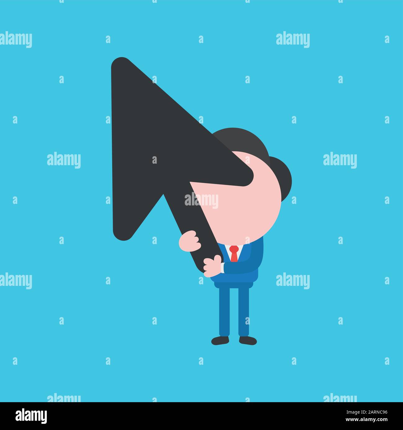 Face Less Mouse Vector cartoon illustration concept of faceless businessman mascot ...