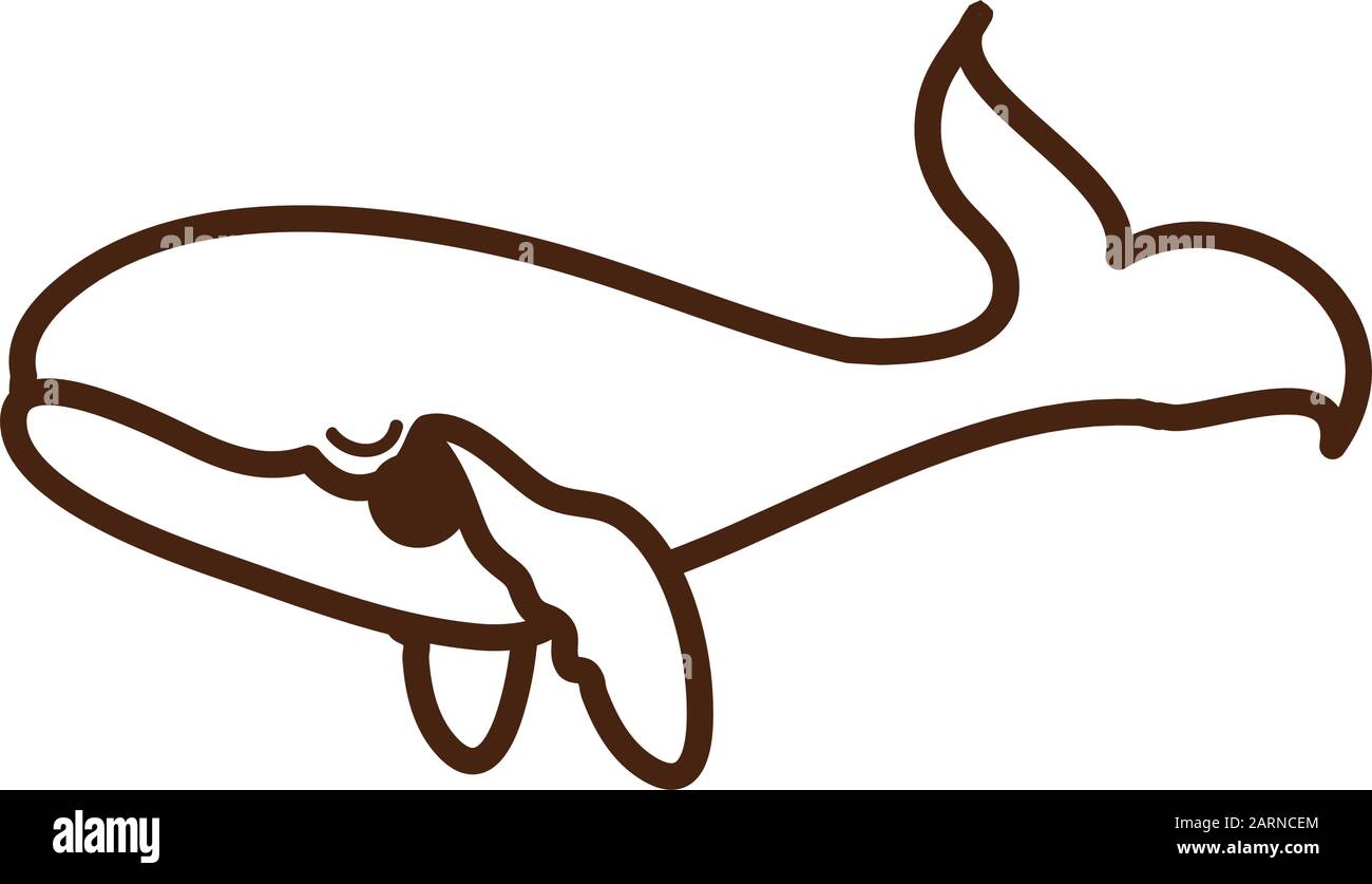 whale sea life animal isolated icon Stock Vector Image & Art - Alamy
