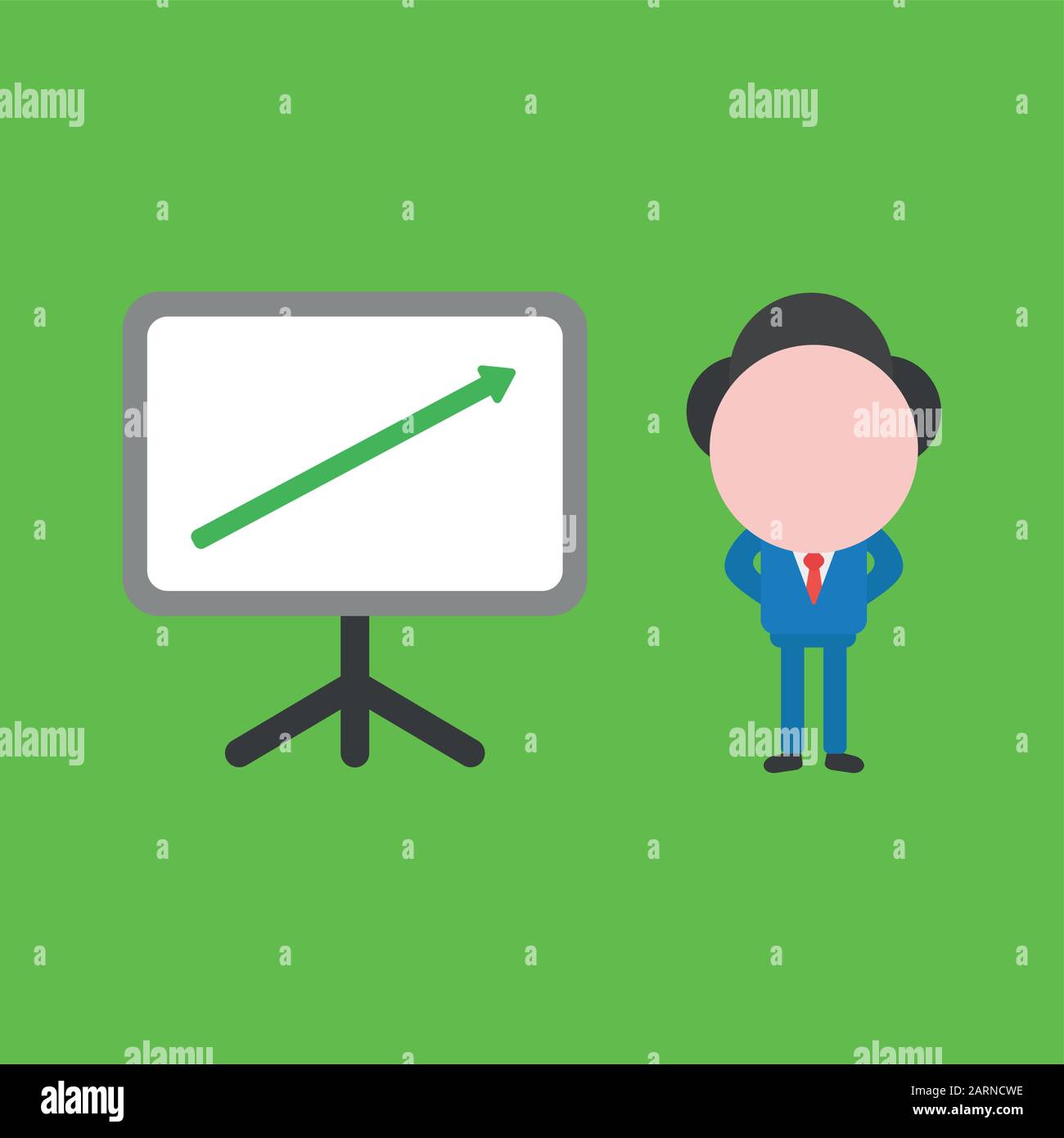 Vector cartoon illustration concept of faceless businessman mascot ...
