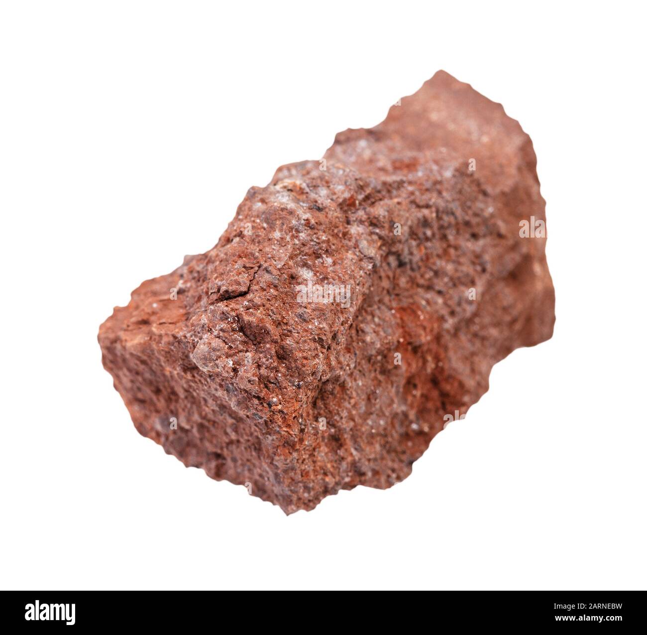 closeup of sample of natural mineral from geological collection rough