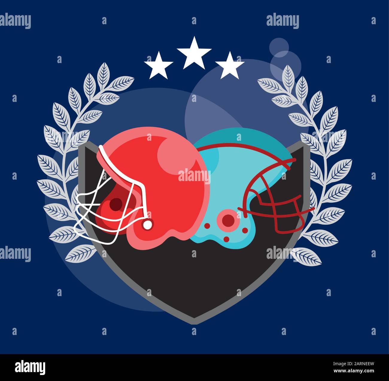 american football sport poster with helmets Stock Vector Image & Art