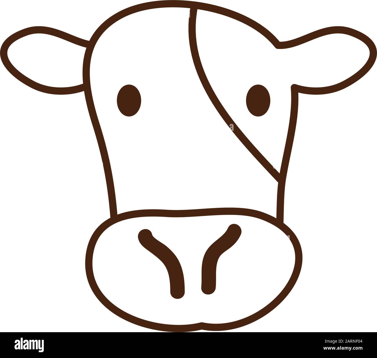cute cow farm animal character Stock Vector Image & Art - Alamy