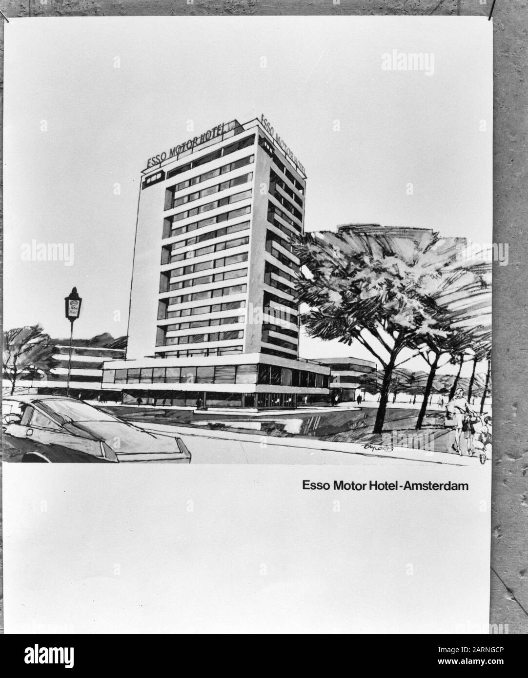Esso Motor Hotel Amsterdam (drawing) Date June 17, 1968 Keywords