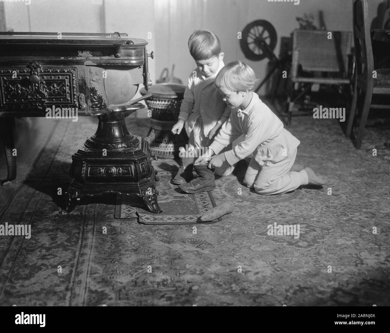 Children put shoes at the stove for St. Nicholas Date November 21