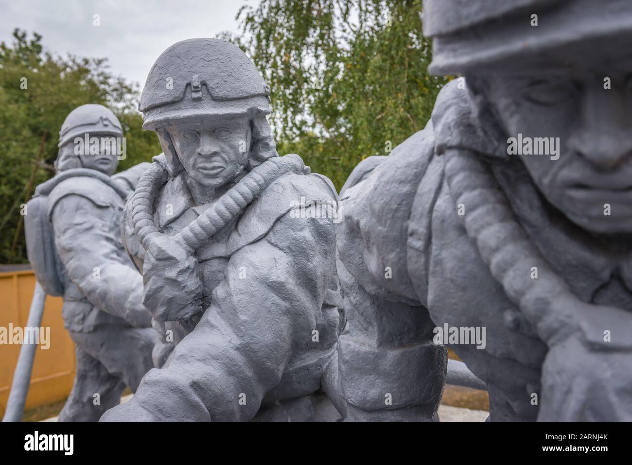 Details Of Memorial To The Firemen Died After Accident In Chernobyl Nuclear Power Plant In Front Of Fire Station In Chernobyl Town Ukraine Stock Photo Alamy