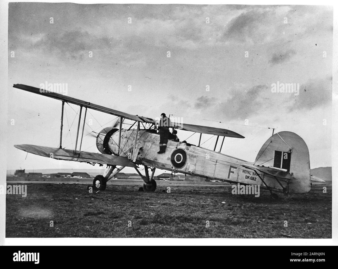 Swordfish [F DK682] of the Navy Aviation Service ready for takeoff ...